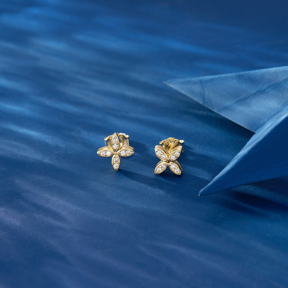 Creative Three-dimensional Windmill Stud Fashionable Earrings