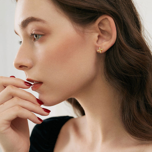 Creative Three-dimensional Windmill Stud Fashionable Earrings