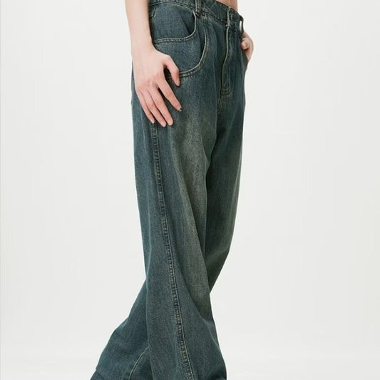 American High Street Casual Jeans Loose Nostalgia Blue Fashion Brand Retro Ladies